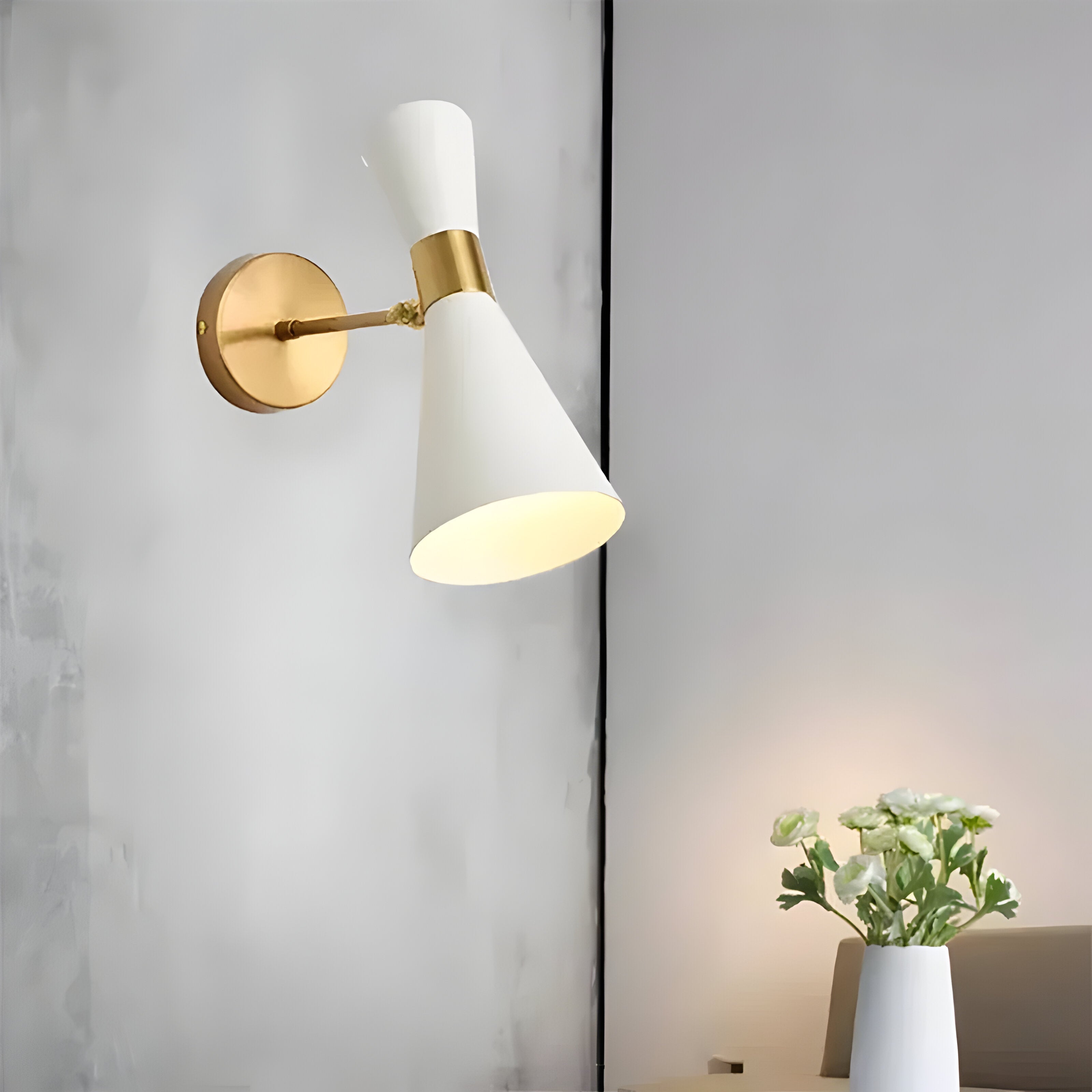 SleekIron Vägglampa - Minimalistisk Svart/vit Vägglampa - Justerbar Up Down Vägglampa LED