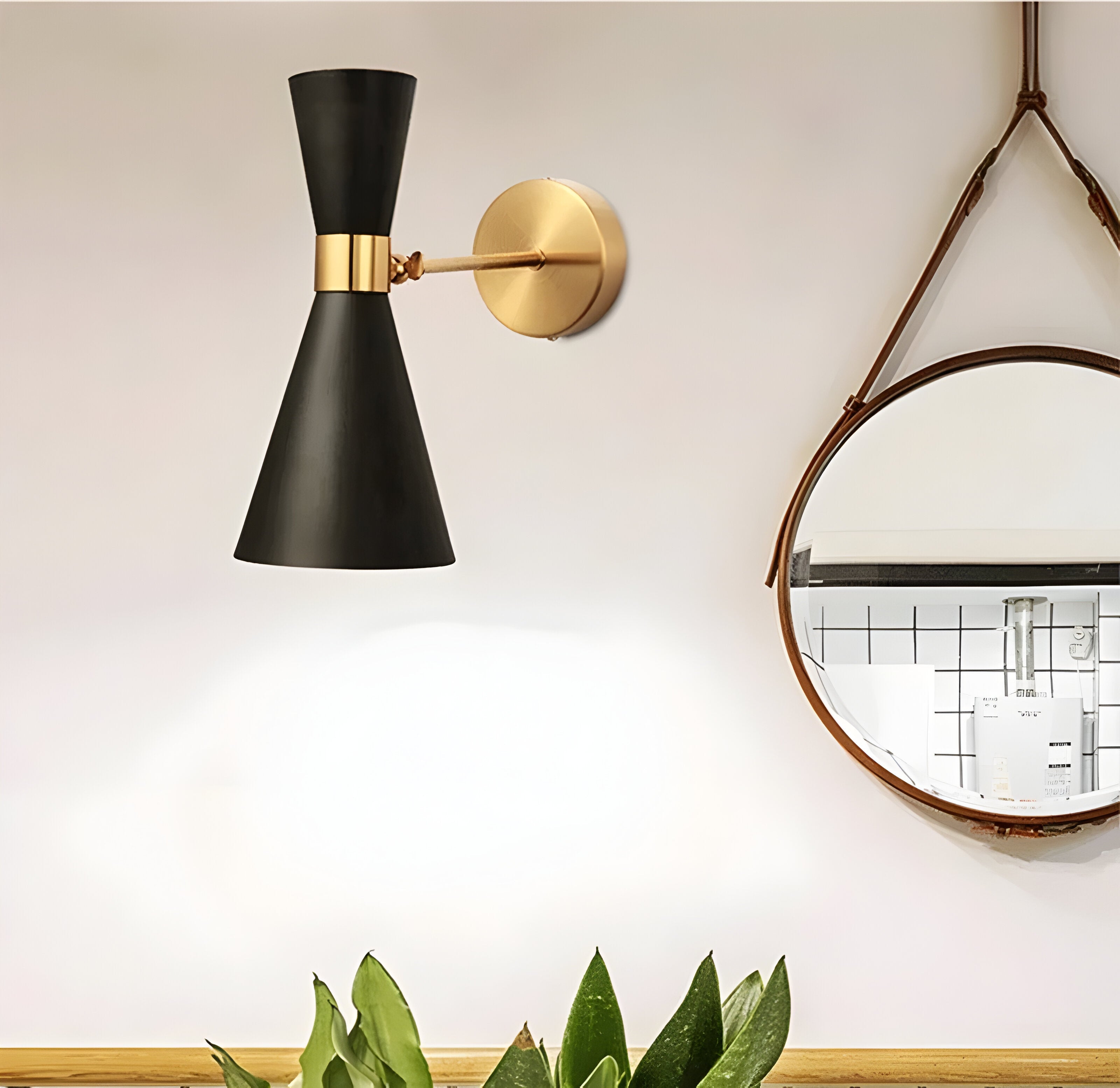 SleekIron Vägglampa - Minimalistisk Svart/vit Vägglampa - Justerbar Up Down Vägglampa LED