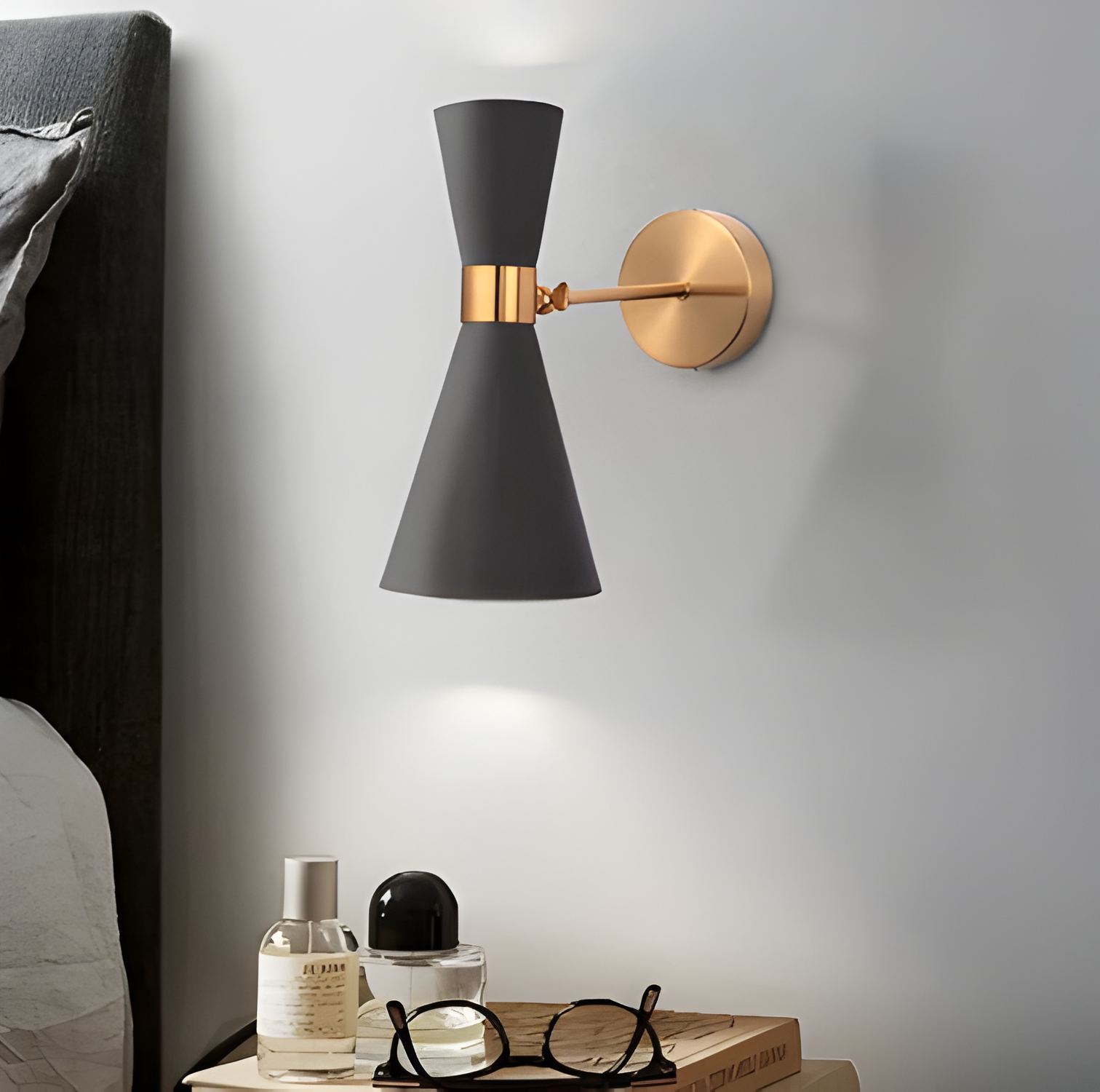 SleekIron Vägglampa - Minimalistisk Svart/vit Vägglampa - Justerbar Up Down Vägglampa LED
