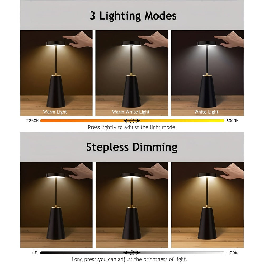 Sleek Lamp - Sladdlös Lyxig Bordslampa för en Modern Atmosfär