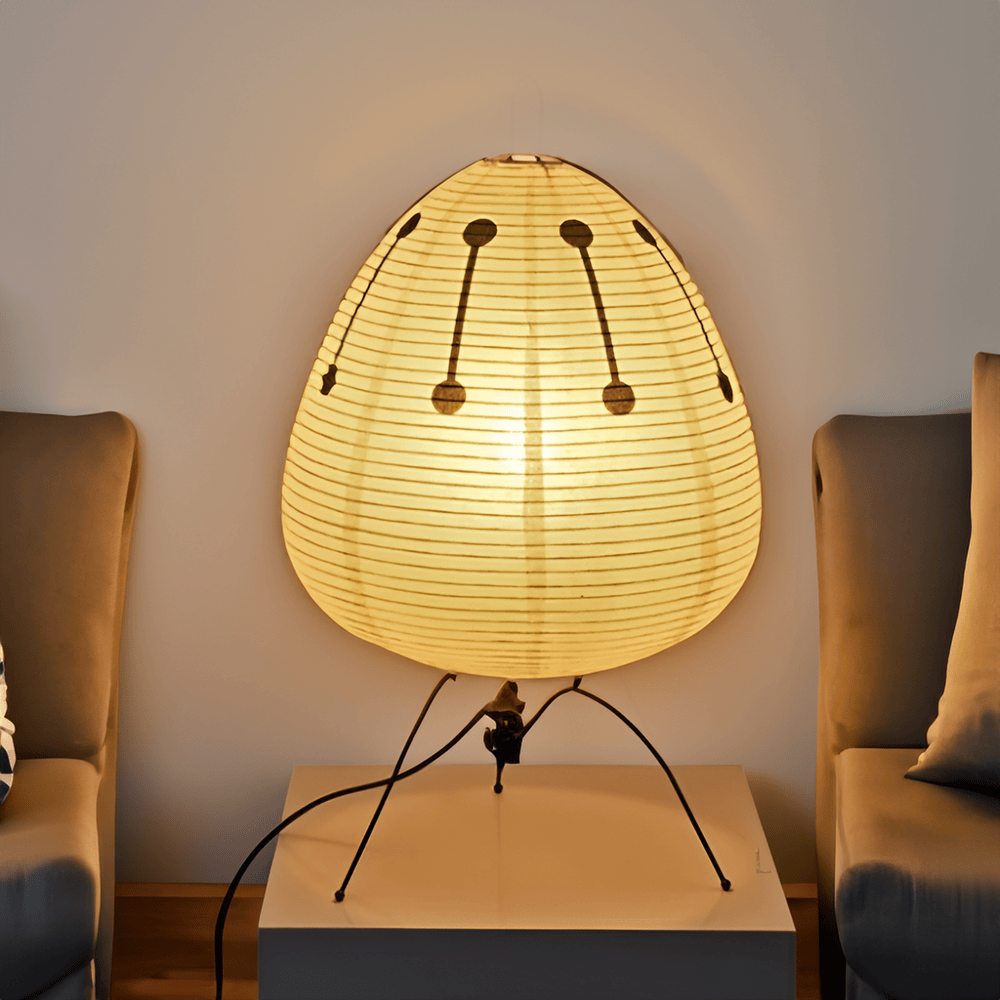 SmartGlow - Elegant Sladdlös Ricepaper LED-Bordslampa