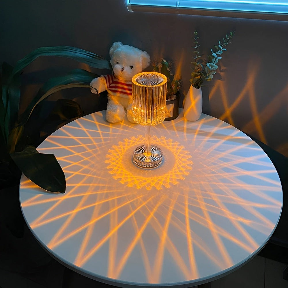 Spectral Bordslampa - Sladdlös LED-Lampa med Diamantkristall