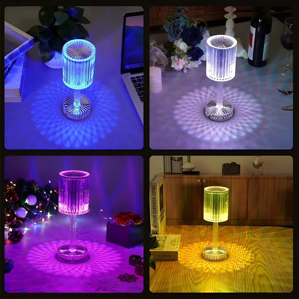Spectral Bordslampa - Sladdlös LED-Lampa med Diamantkristall