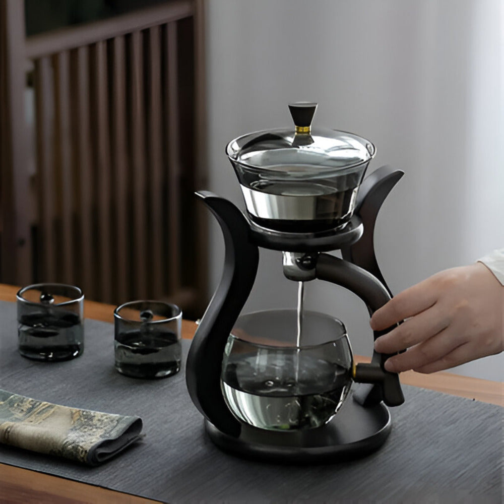 Artisan Teekannan Set - Unik Droppfri Teekanna med Magnetisk Utlopp, Teesil och Ergonomiskt Handtag