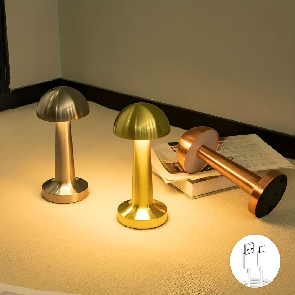 TopTouch Bordslampa - Sladdlös LED-lampa med Retrosvamp