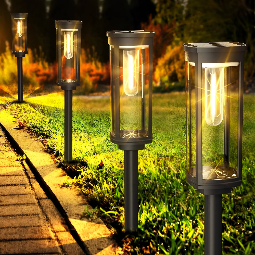 TorchDazz Solarlampa - 2/4/8-delars Vattentät Solarlampa Trädgård - LED Trädgårdsbelysning