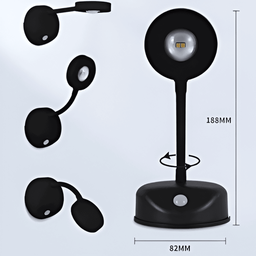 Rörelsestyrd Trådlös LED Spotlampa - Vägglampa för Inomhus- och Utomhusbruk