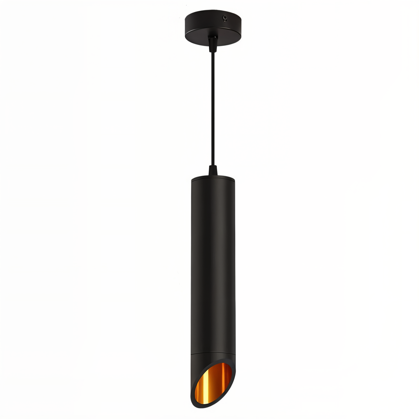 Uniqlux Tube Taklampa - Modern LED-Pendellampa i Svart/Vit Aluminium