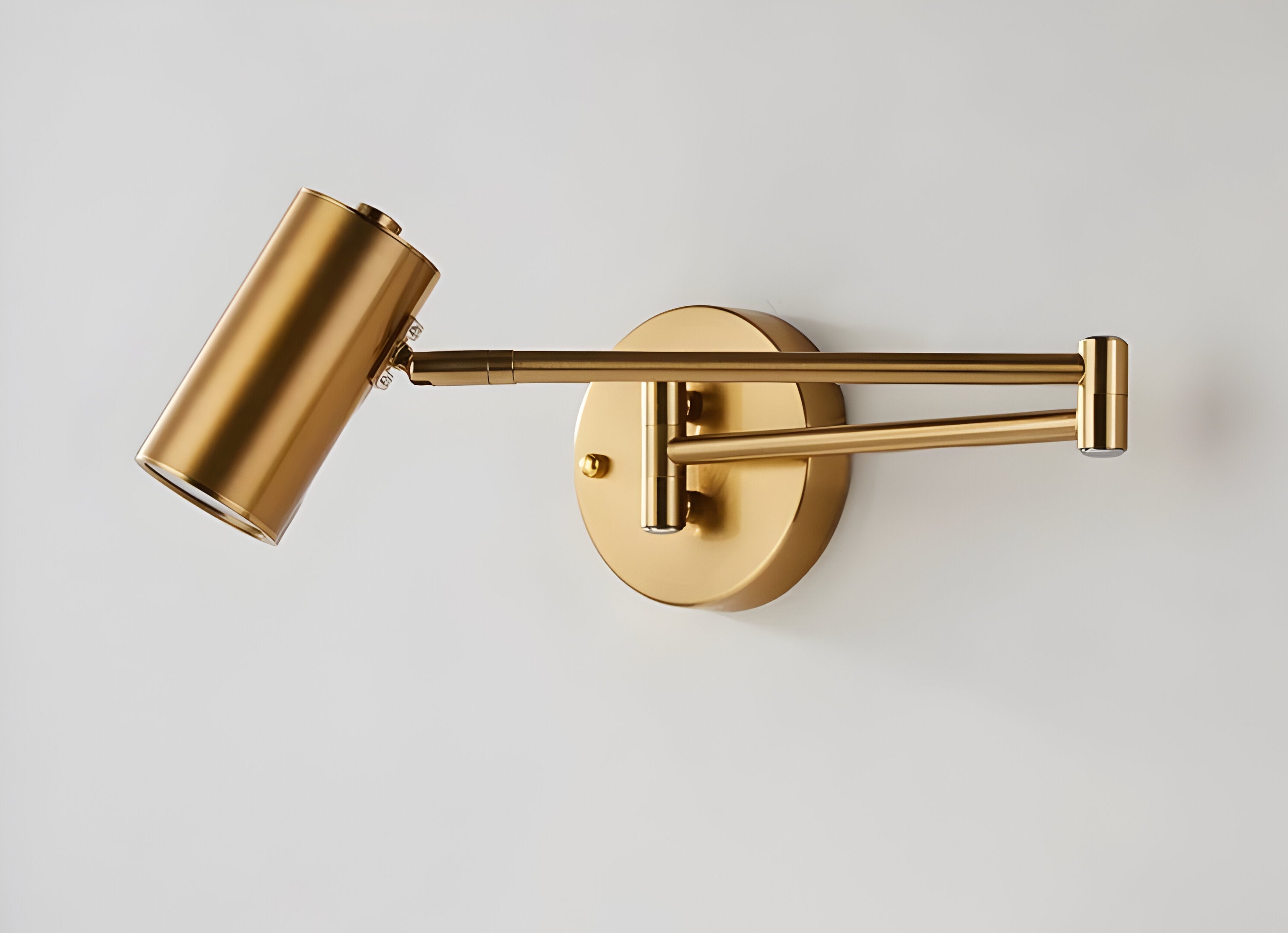Vägglampa med Justerbar arm - Flexibel Vägglampa i guld och Svart - Vägglampa för Sovrum