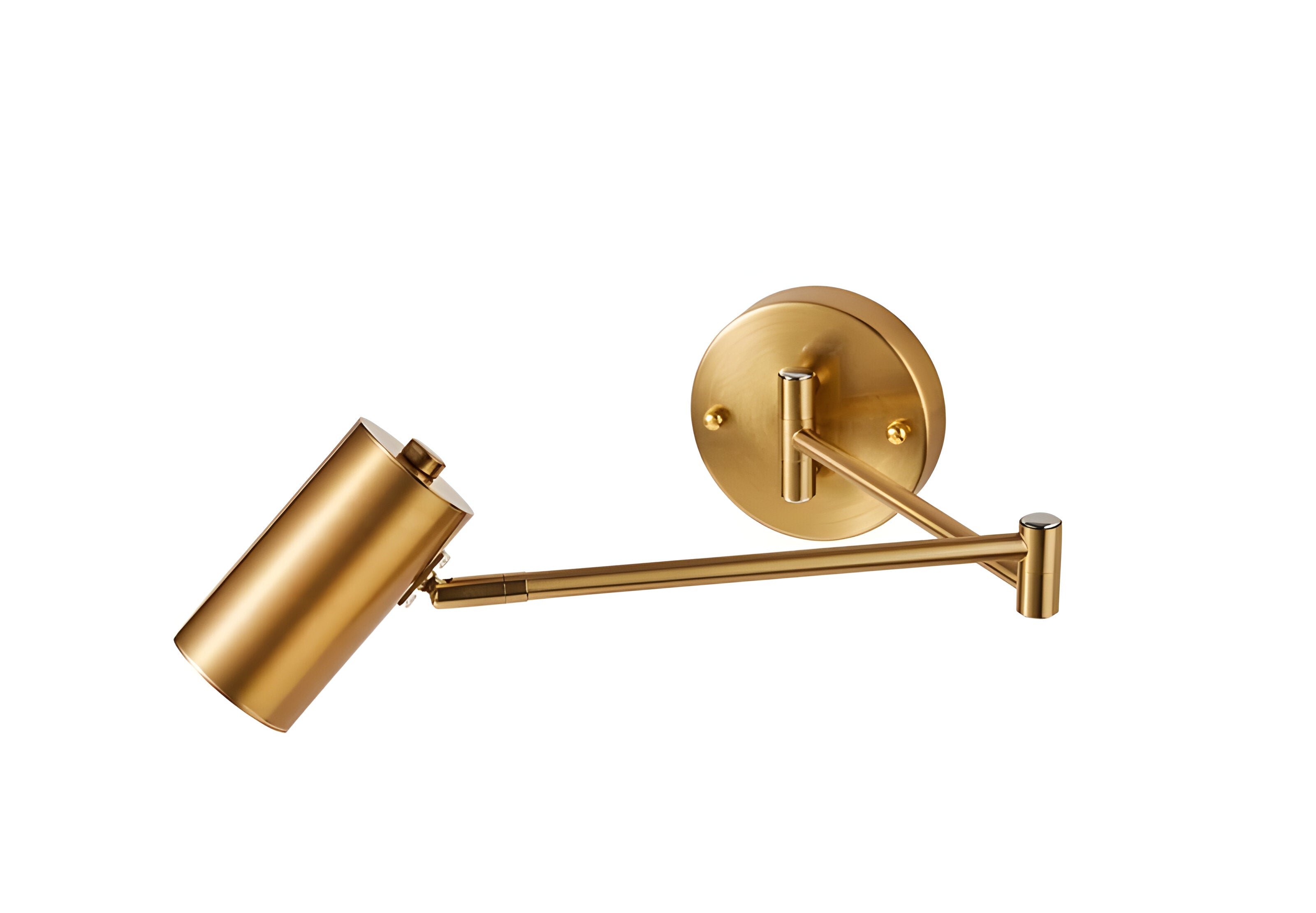 Vägglampa med Justerbar arm - Flexibel Vägglampa i guld och Svart - Vägglampa för Sovrum