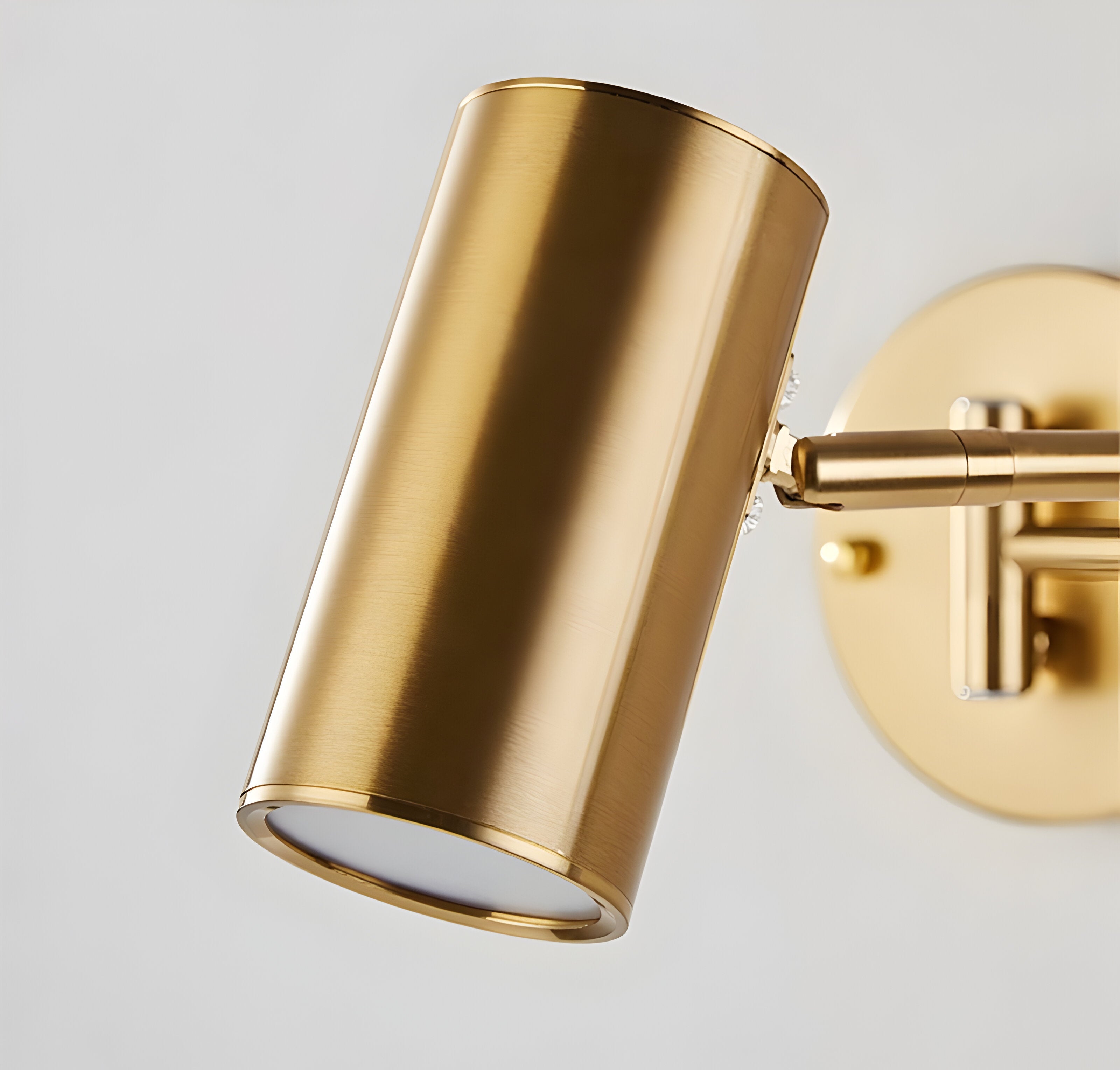 Vägglampa med Justerbar arm - Flexibel Vägglampa i guld och Svart - Vägglampa för Sovrum