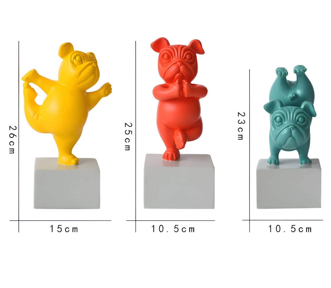 Yoga Paws - Abstrakt Yoga-Bulldogfigur för Lekfulla Hushåll