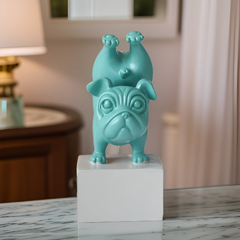 Yoga Paws - Abstrakt Yoga-Bulldogfigur för Lekfulla Hushåll