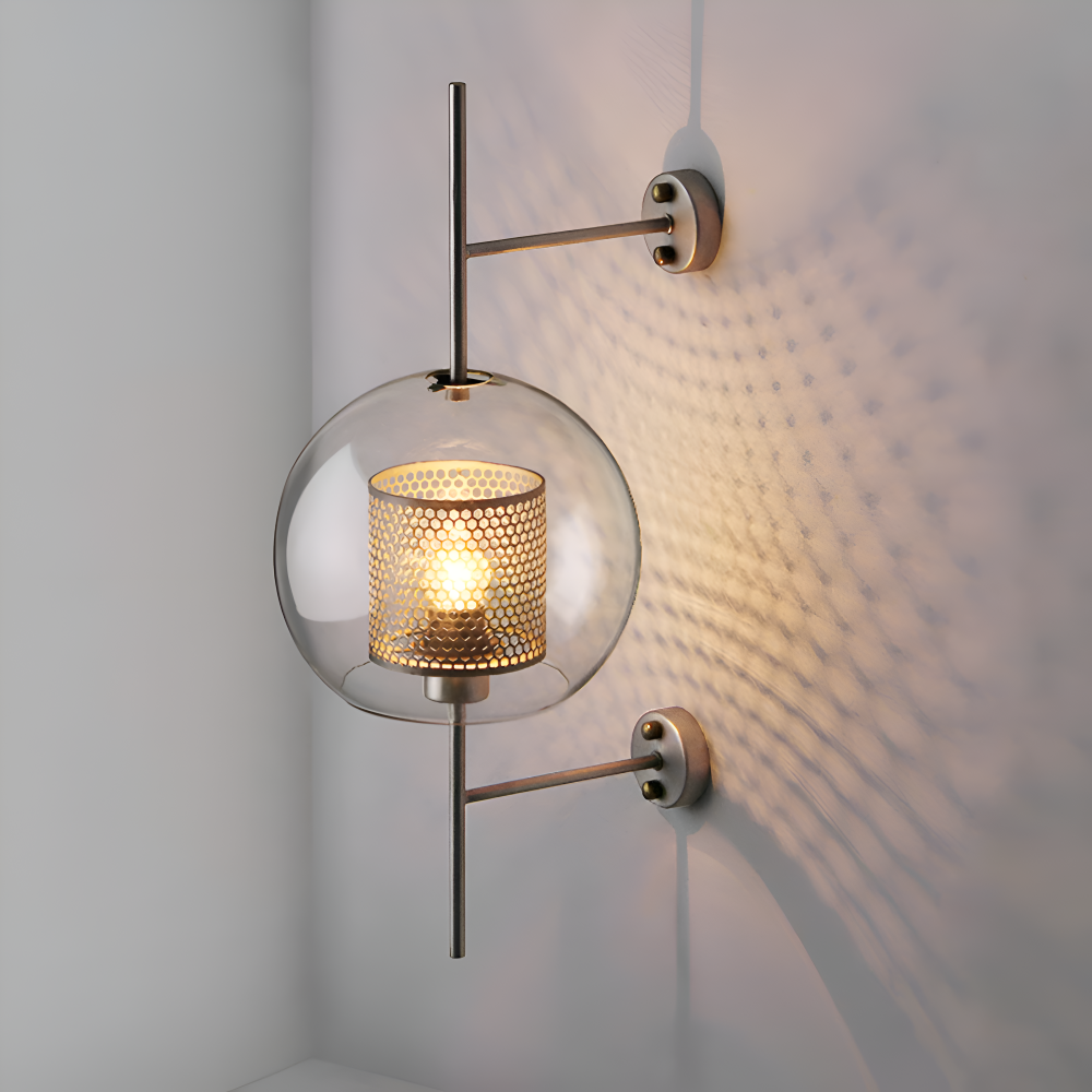 Orbee Vägglampa - Stilren Glas Vägglampa - Honungskaka Vägglampdesign - Vintage Vägglampor LED