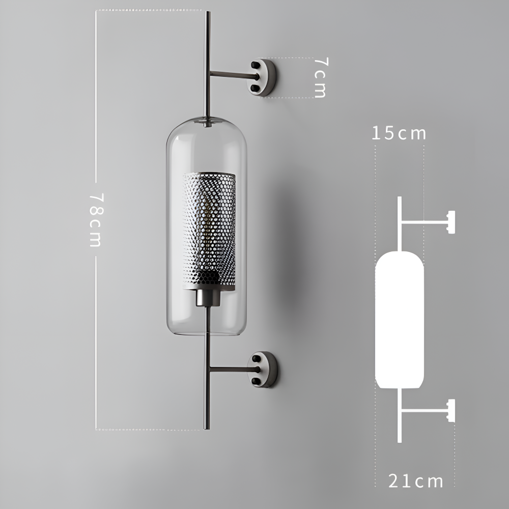 Orbee Vägglampa - Stilren Glas Vägglampa - Honungskaka Vägglampdesign - Vintage Vägglampor LED