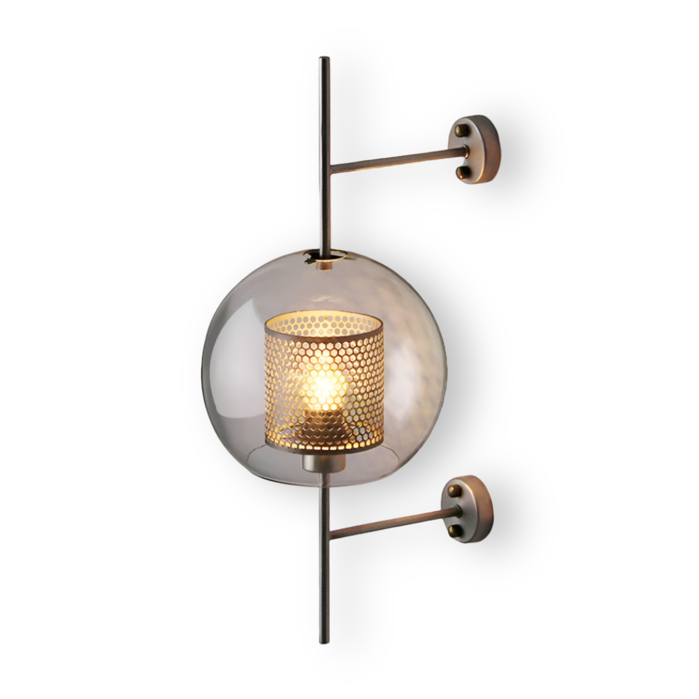 Orbee Vägglampa - Stilren Glas Vägglampa - Honungskaka Vägglampdesign - Vintage Vägglampor LED
