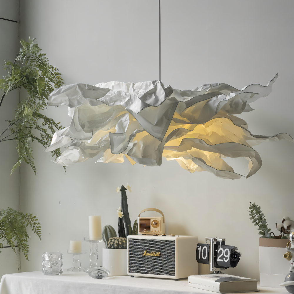 OriCloud Pendellampa - Klassisk Anpassningsbar Vit Pappers DIY Hänglampa