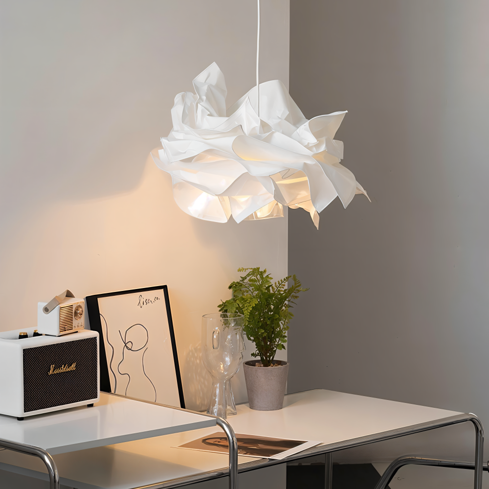 OriCloud Pendellampa - Klassisk Anpassningsbar Vit Pappers DIY Hänglampa