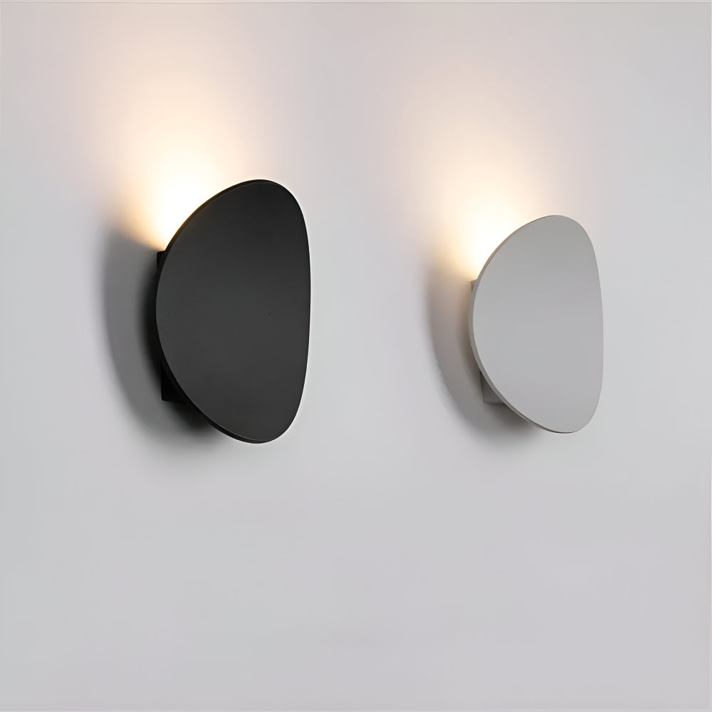 Oval Modern Vägglampa - Inbyggd Aluminium Vägglampa - Minimalistisk Vägglampdesign - Vägglampor LED Inomhus