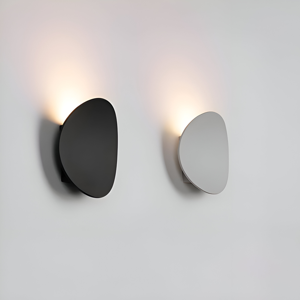 Oval Modern Vägglampa - Inbyggd Aluminium Vägglampa - Minimalistisk Vägglampdesign - Vägglampor LED Inomhus