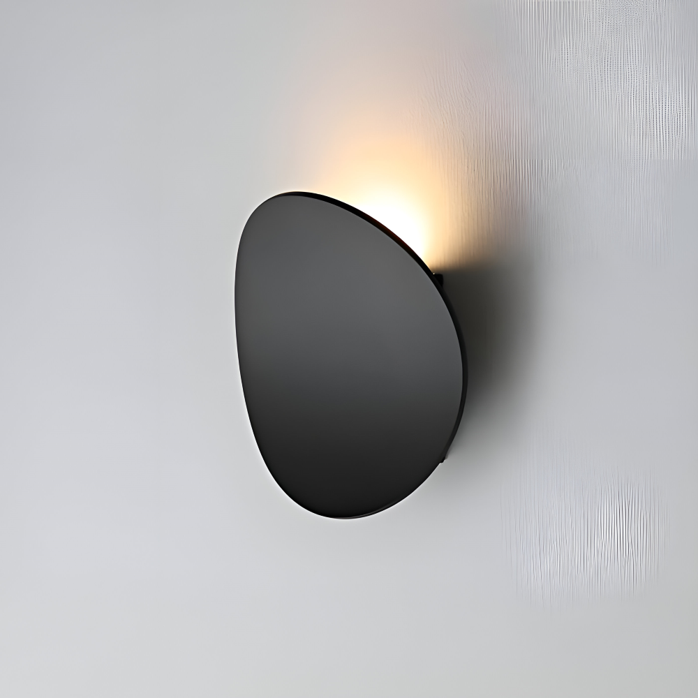 Oval Modern Vägglampa - Inbyggd Aluminium Vägglampa - Minimalistisk Vägglampdesign - Vägglampor LED Inomhus