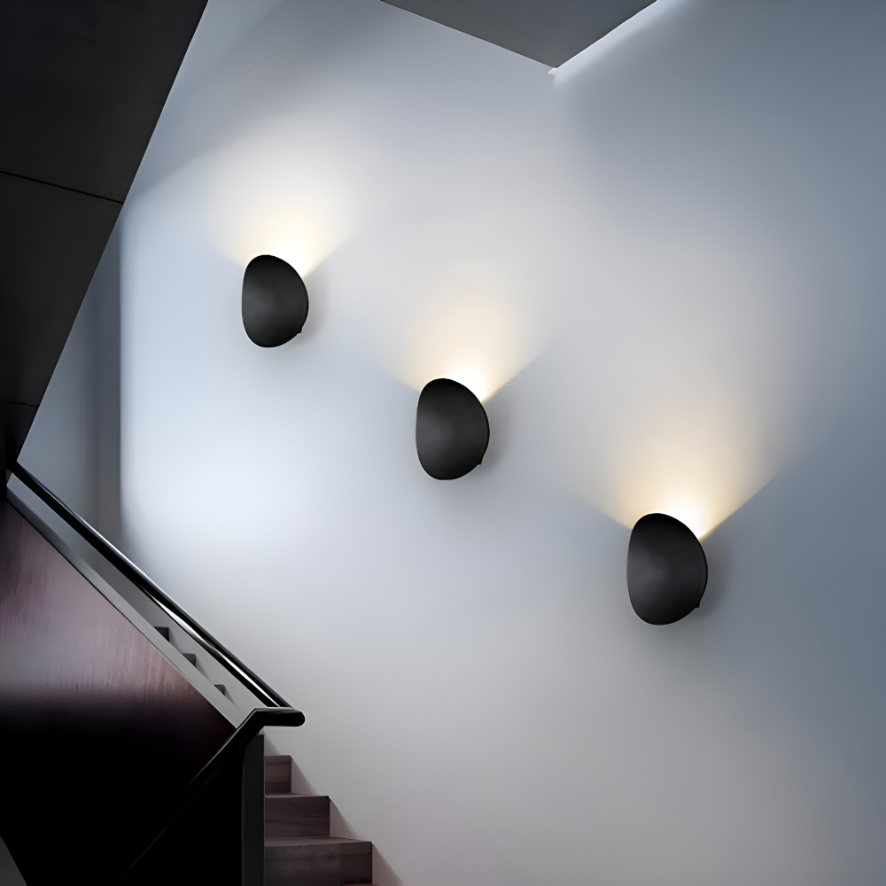 Oval Modern Vägglampa - Inbyggd Aluminium Vägglampa - Minimalistisk Vägglampdesign - Vägglampor LED Inomhus