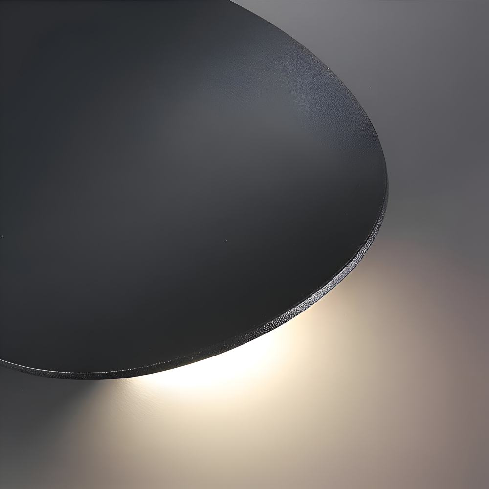 Oval Modern Vägglampa - Inbyggd Aluminium Vägglampa - Minimalistisk Vägglampdesign - Vägglampor LED Inomhus