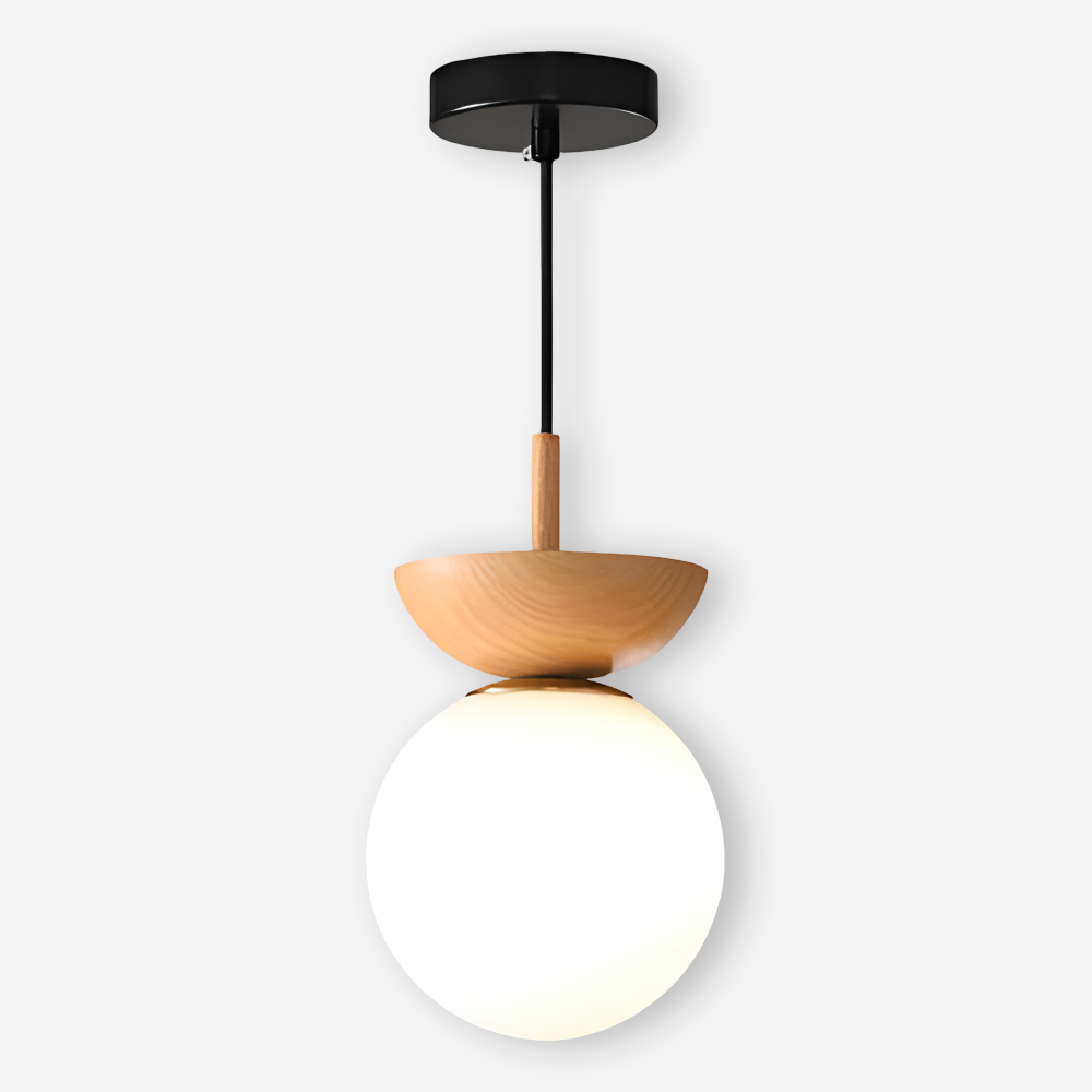 Perle LED-Taklampa - Japansk Kula Pendellampa - Orb Semi Flush Mount Belysning