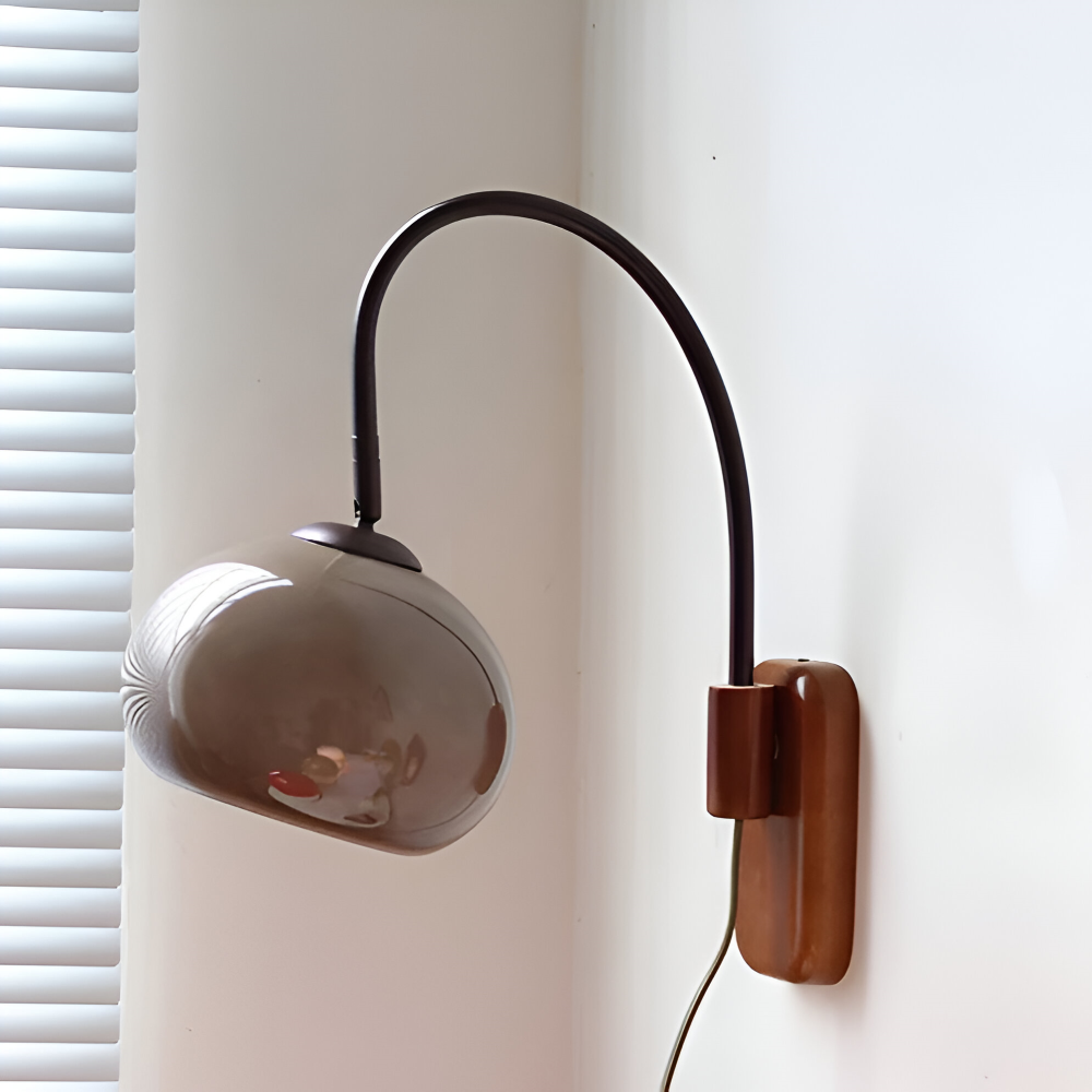 Persi Vägglampa - Persimon Glas Vägglampa - Bauhaus Vägglampa Design - Sovrum Vägglampor LED