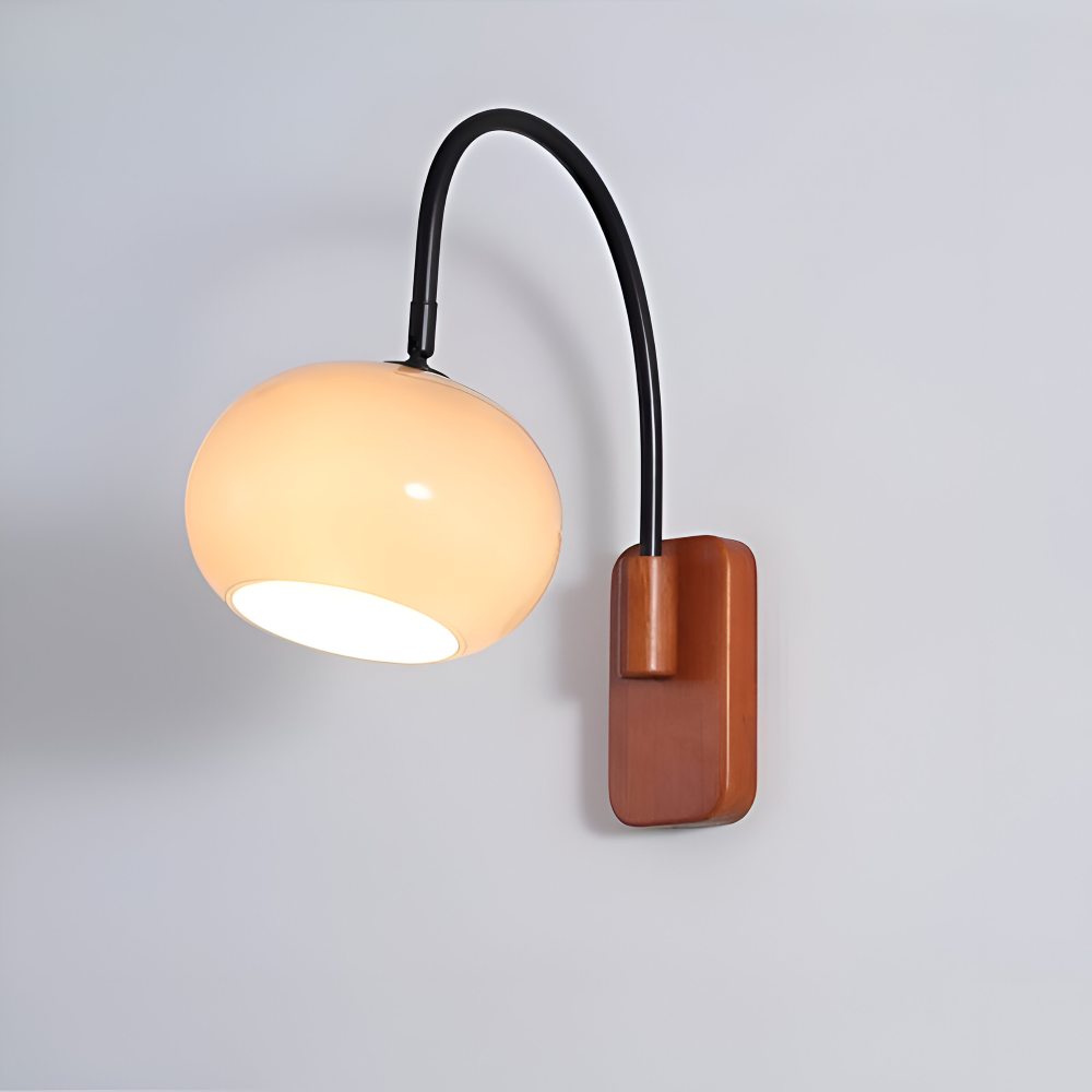 Persi Vägglampa - Persimon Glas Vägglampa - Bauhaus Vägglampa Design - Sovrum Vägglampor LED
