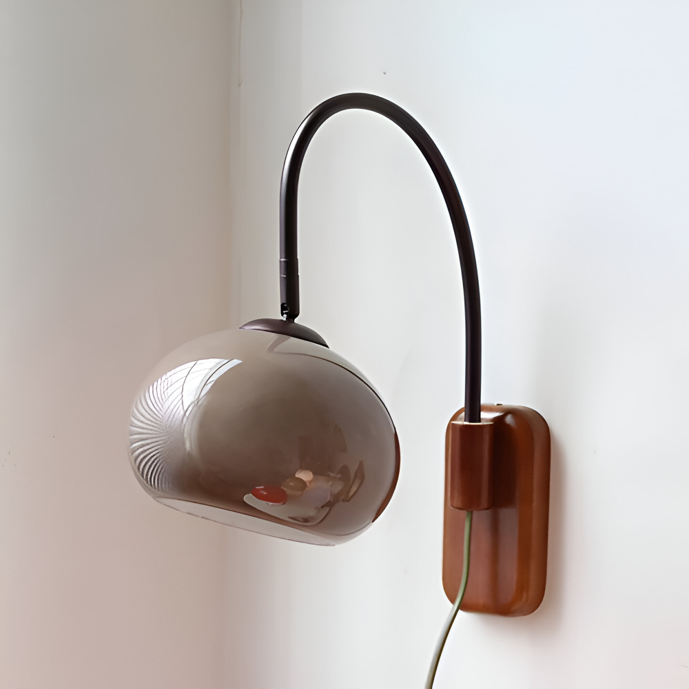 Persi Vägglampa - Persimon Glas Vägglampa - Bauhaus Vägglampa Design - Sovrum Vägglampor LED