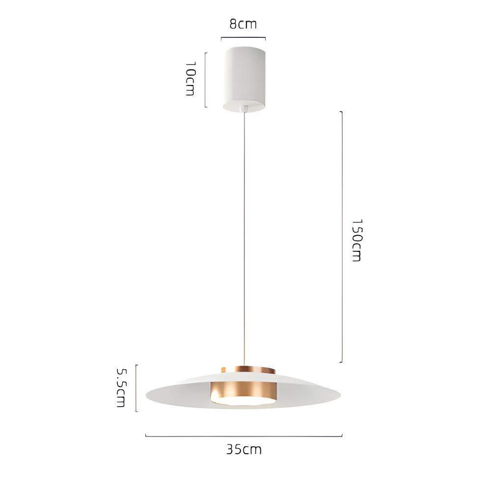 PlateLux Hänglampa - Nordisk Pendellampa - Svart Industriell Pendellampa