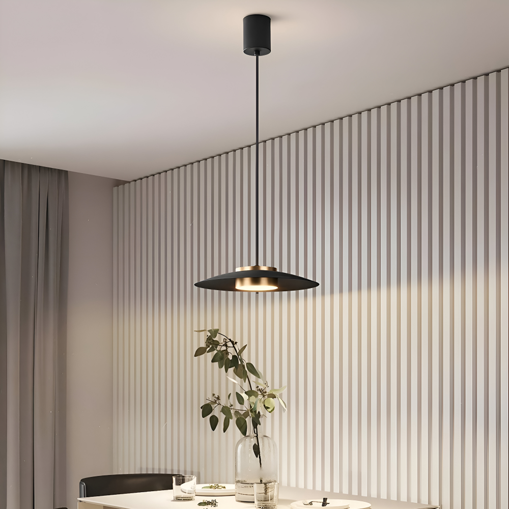 PlateLux Hänglampa - Nordisk Pendellampa - Svart Industriell Pendellampa