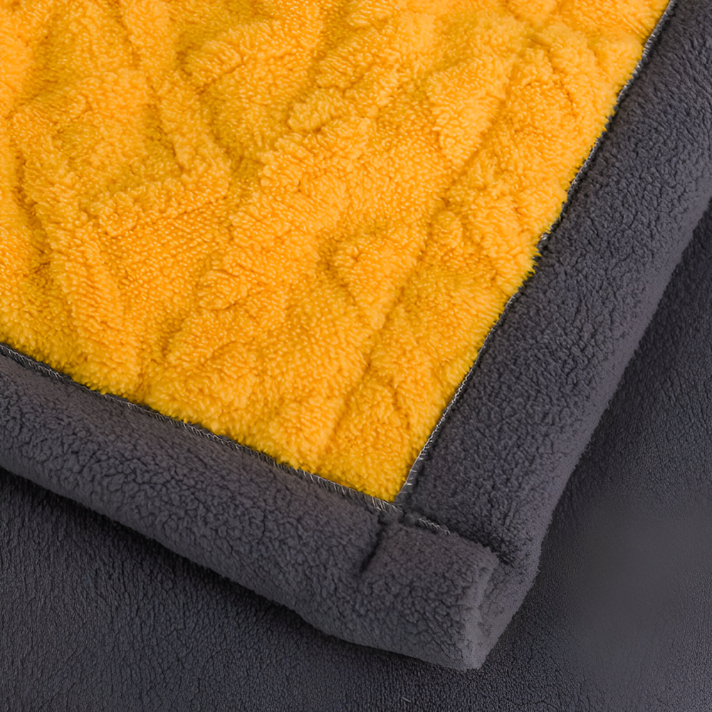 Dubbelvävd mikrofiberfleece-filt – varm filt för hemmet, maskintvättbar