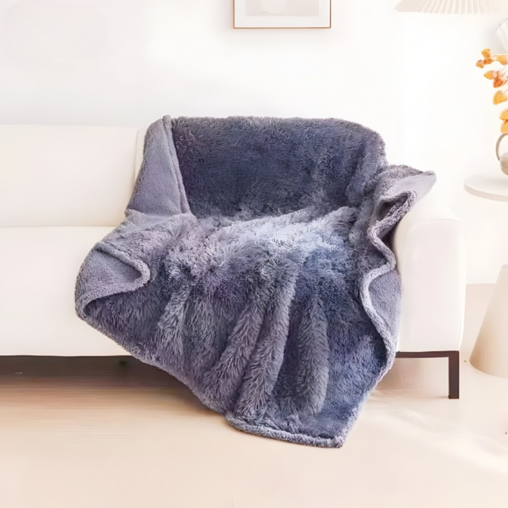 Polyesterplüsch Mikrofiber Pläd - Vattentäckande Mysfilt för ultimat komfort