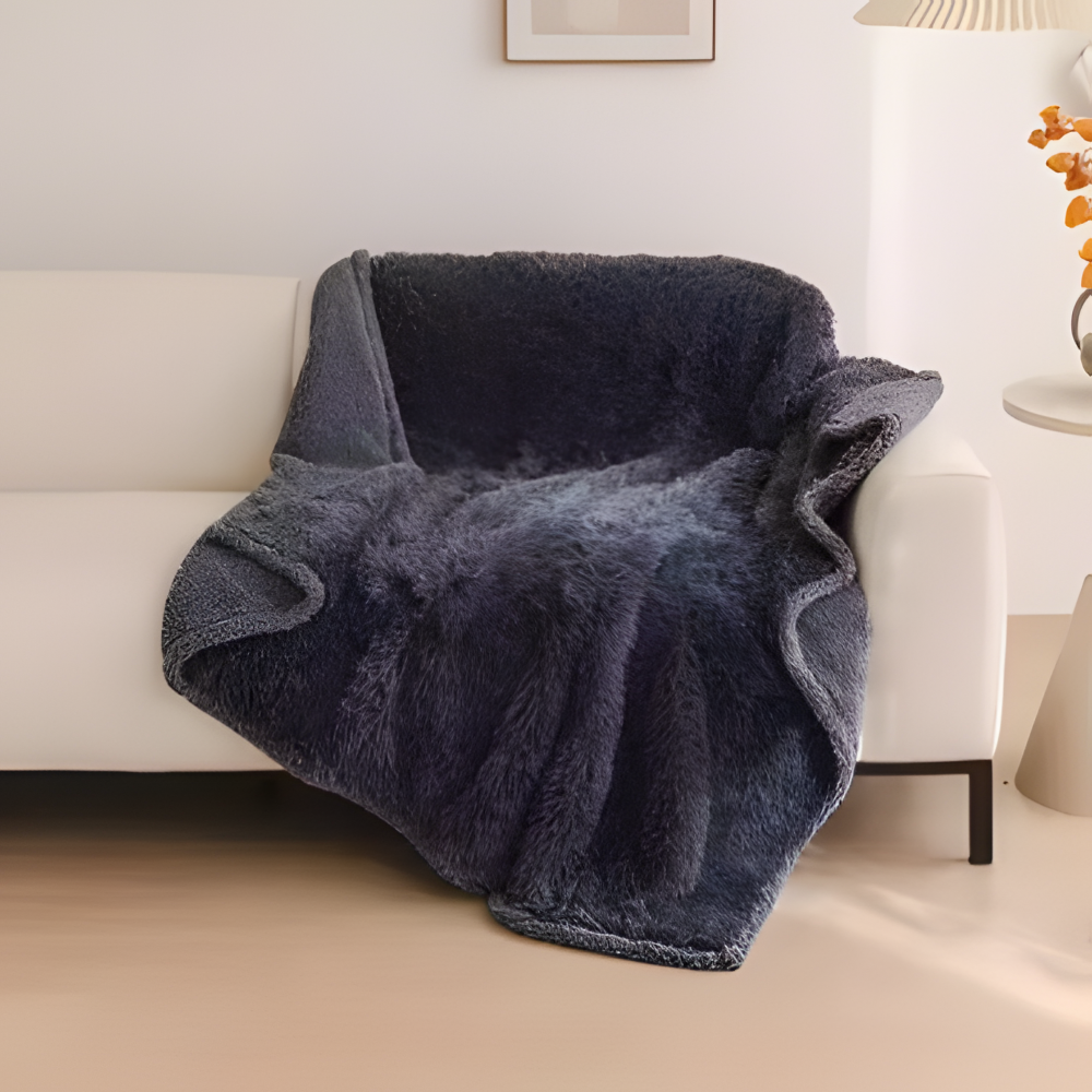 Polyesterplüsch Mikrofiber Pläd - Vattentäckande Mysfilt för ultimat komfort