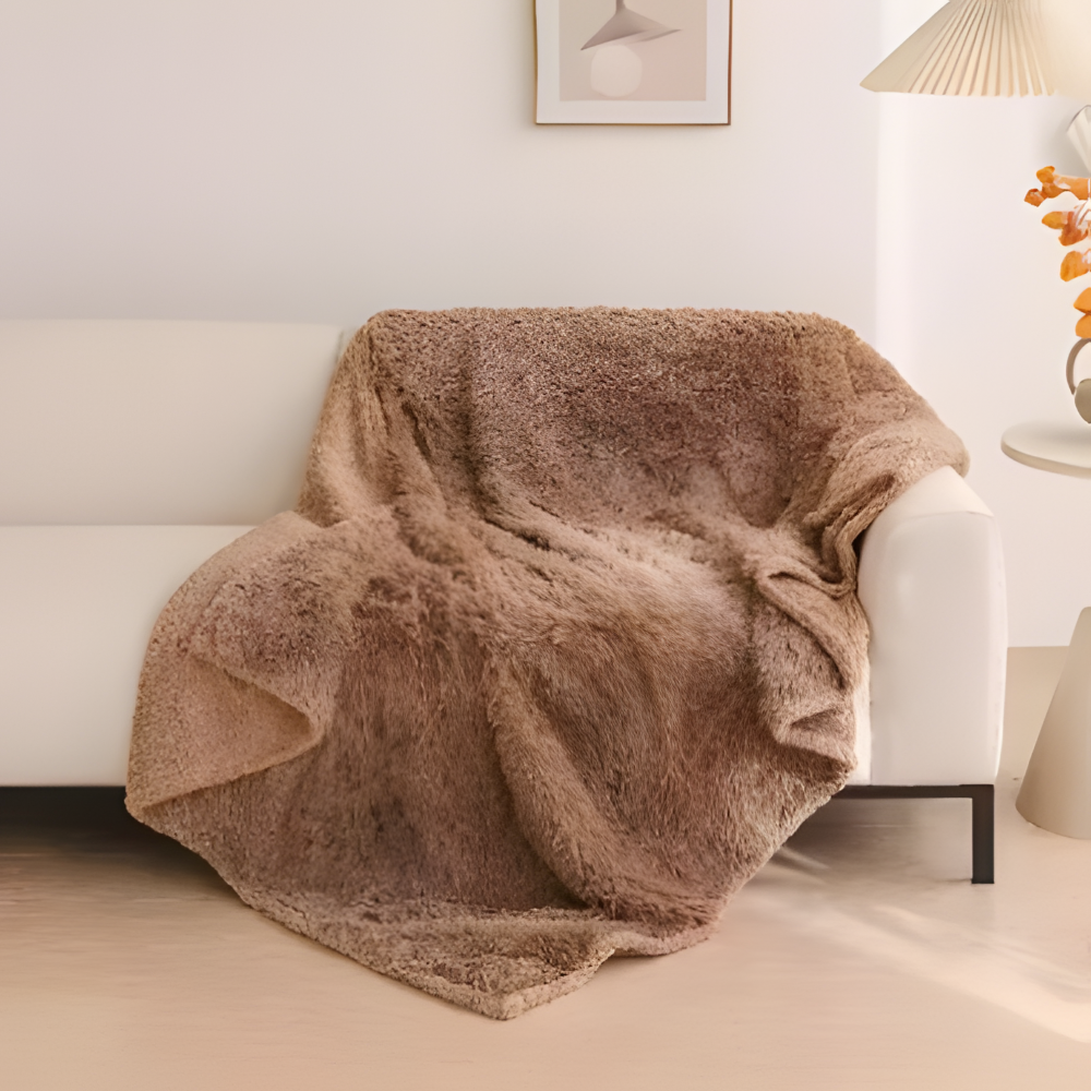 Polyesterplüsch Mikrofiber Pläd - Vattentäckande Mysfilt för ultimat komfort