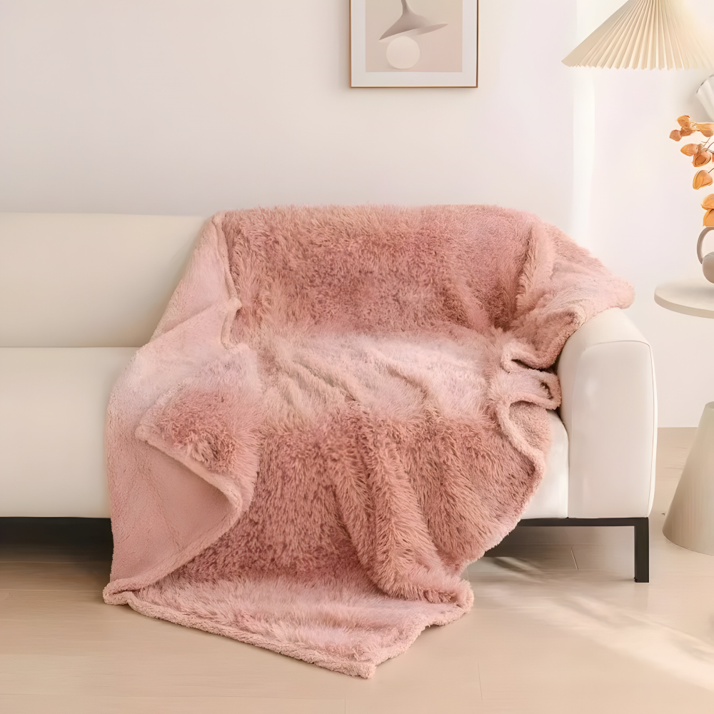 Polyesterplüsch Mikrofiber Pläd - Vattentäckande Mysfilt för ultimat komfort
