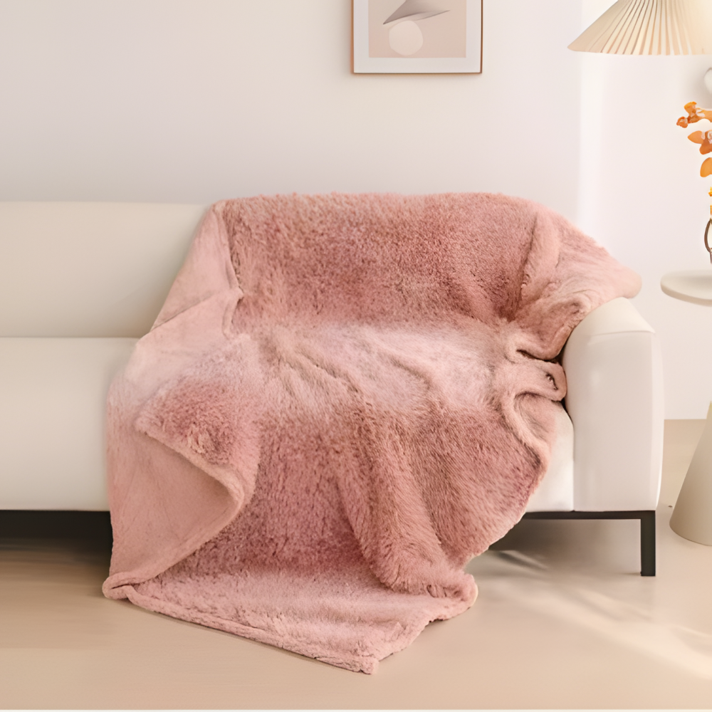 Polyesterplüsch Mikrofiber Pläd - Vattentäckande Mysfilt för ultimat komfort