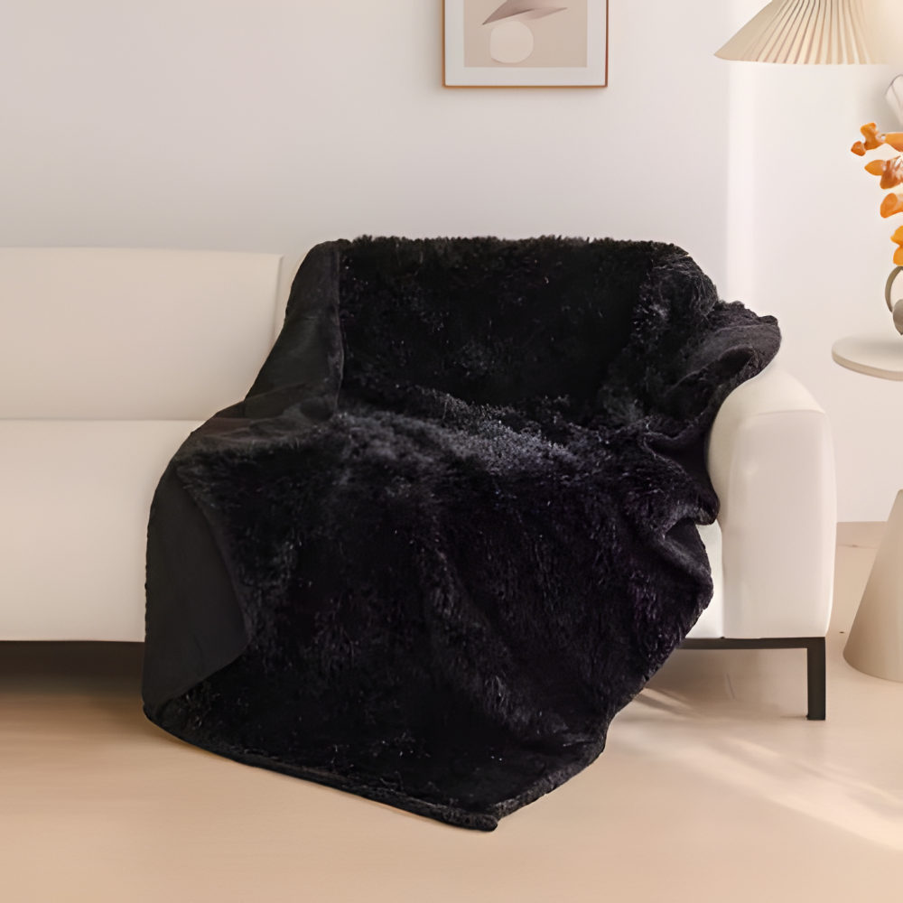 Polyesterplüsch Mikrofiber Pläd - Vattentäckande Mysfilt för ultimat komfort