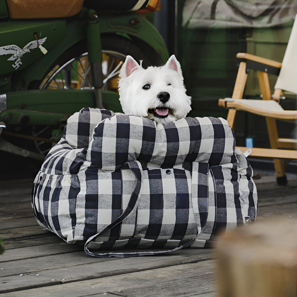 Bärbar Hundstol för Bilen - Bilstol för Hundar - Premium Husdjurs Resesäng