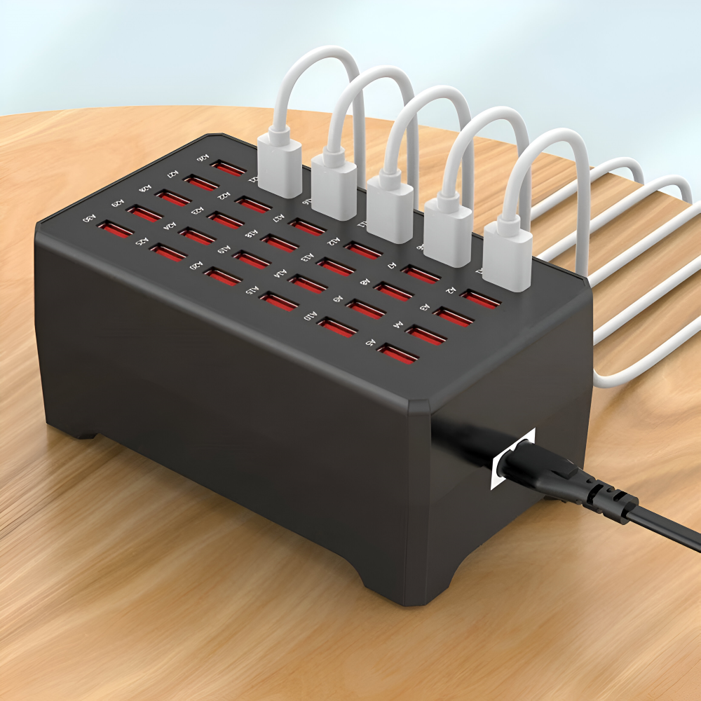 PowerPort Pro - Universell Multi-USB-laddstation med upp till 30 anslutningar