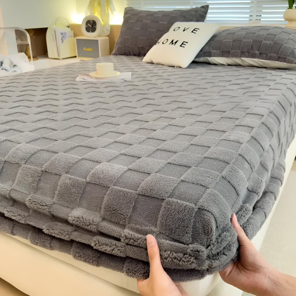 Premium Fluffiga Vinter Spannlakan – Rutschfri Komfort, Andningsbar, Extra Tjock och Mjuk Lakan