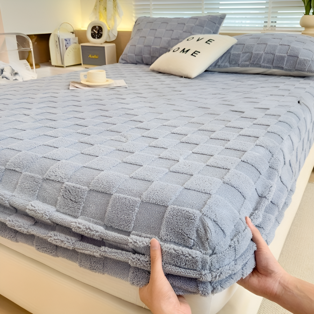 Premium Fluffiga Vinter Spannlakan – Rutschfri Komfort, Andningsbar, Extra Tjock och Mjuk Lakan