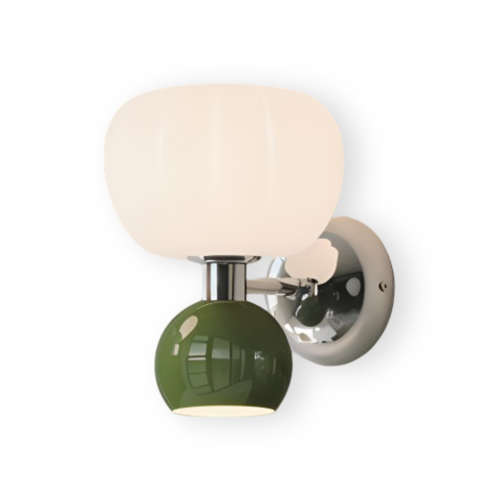 Pumpk Vägglampa - Krämig Pumpa Vägglampa - Vägglampdesign för Sovrum - Minimalistiska LED Vägglampor