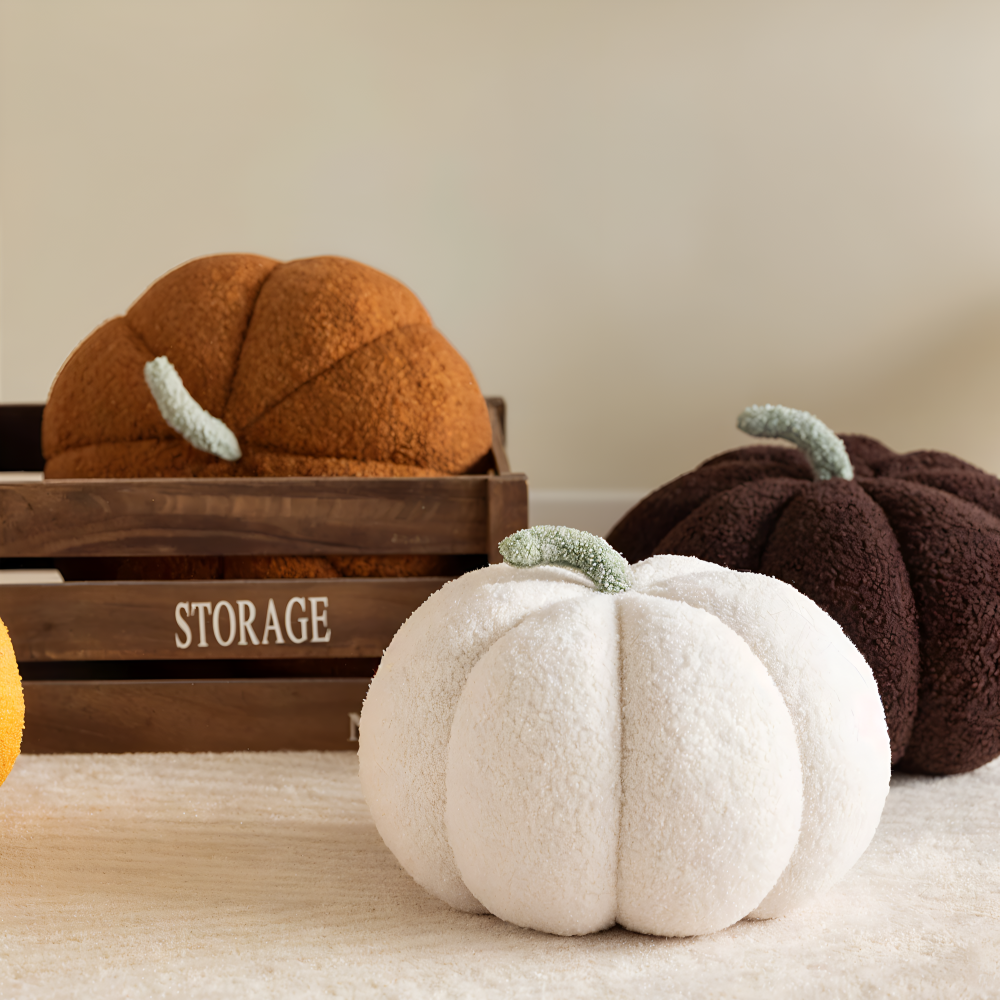 Pumpkin Cush - Texturerad Pumpa Plyschkudde