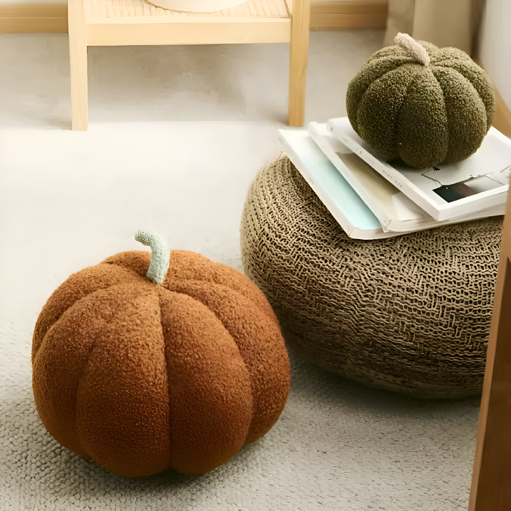 Pumpkin Cush - Texturerad Pumpa Plyschkudde