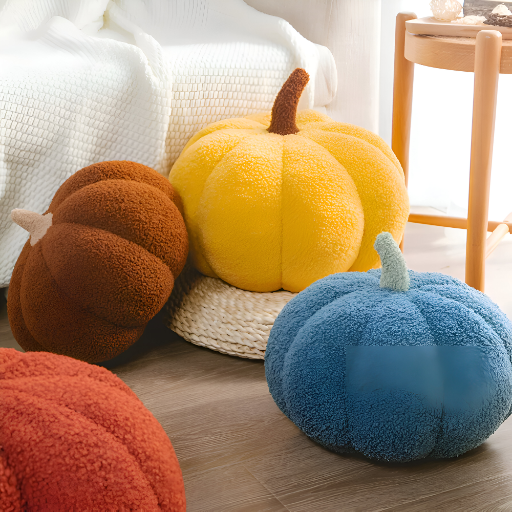 Pumpkin Cush - Texturerad Pumpa Plyschkudde