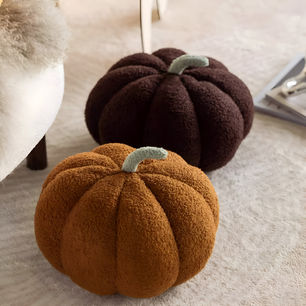 Pumpkin Cush - Texturerad Pumpa Plyschkudde