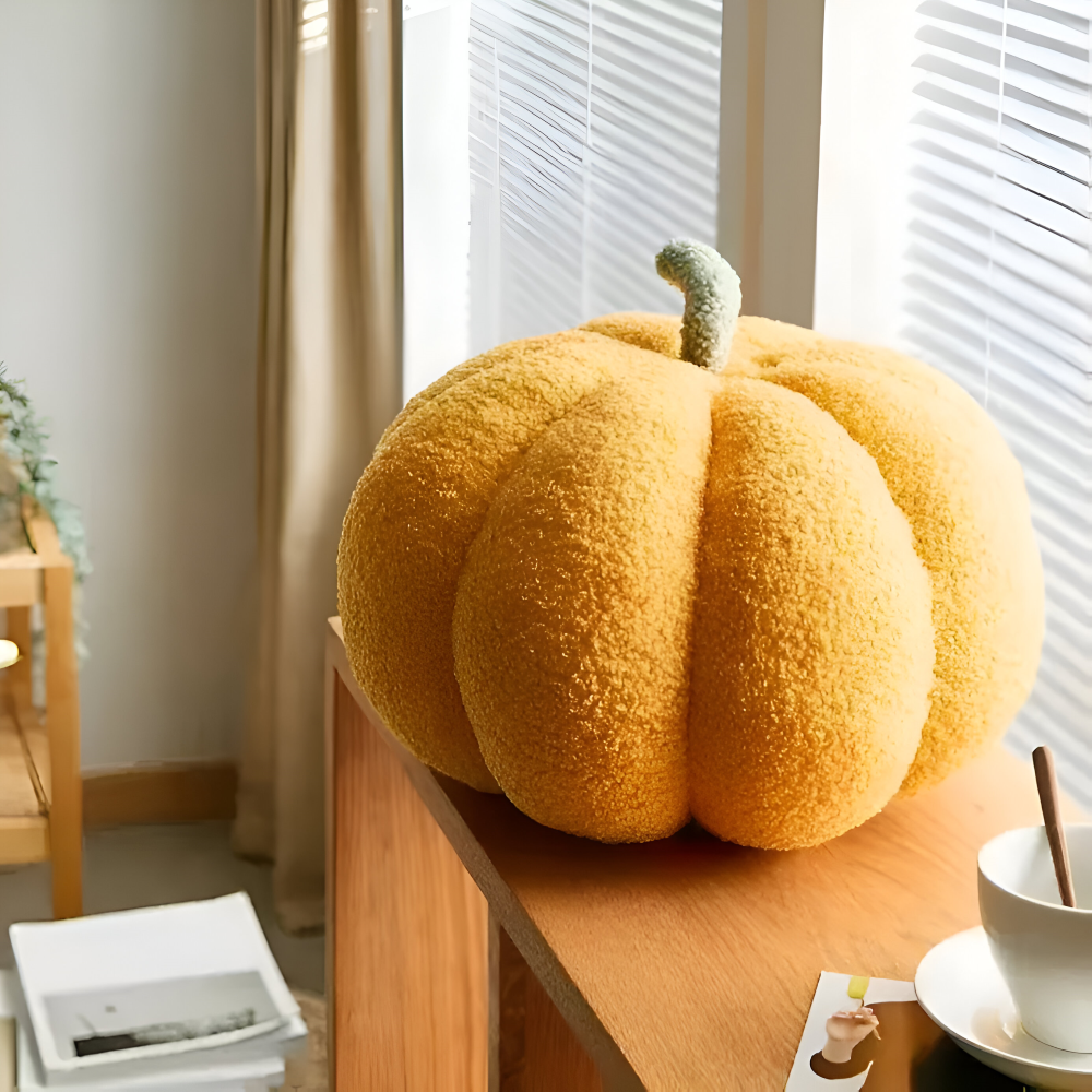 Pumpkin Cush - Texturerad Pumpa Plyschkudde